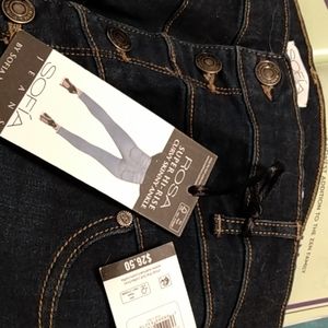 Sofia Jeans by Sofia Veraga women's Rosa super high rise curvy ankle jeans sz20
